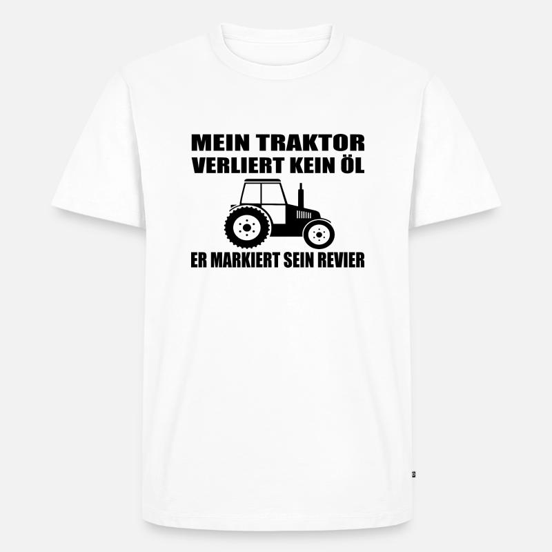 Traktor - Männer Premium Bio T-Shirt - Weiß