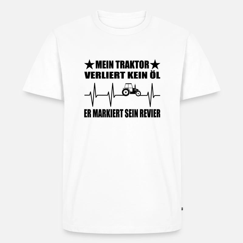 Traktor - Männer Premium Bio T-Shirt - Weiß