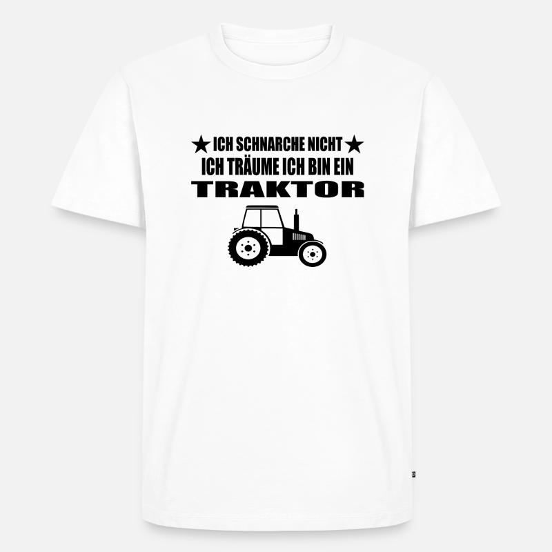 Traktor - Männer Premium Bio T-Shirt - Weiß