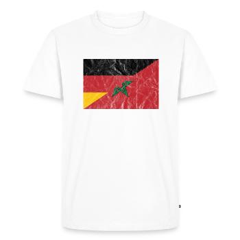 Vintage Allemagne Maroc Flag Cadeau - T-shirt Premium bio Homme - blanc - Devant - Nico (187cm)
