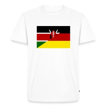 Drapeau de l’Allemagne et de l’Écosse - T-shirt Premium bio Homme - blanc - Devant - Nico (187cm)