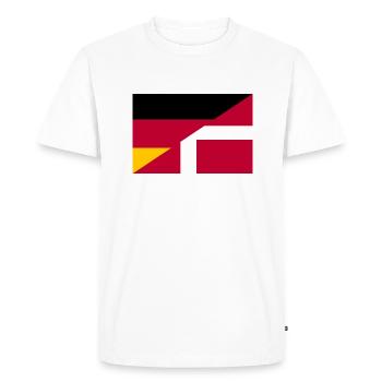 Allemagne Danemark Drapeau - T-shirt Premium bio Homme - blanc - Devant - Nico (187cm)