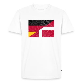 Drapeau vintage de l’Allemagne et du Danemark - T-shirt Premium bio Homme - blanc - Devant - Nico (187cm)