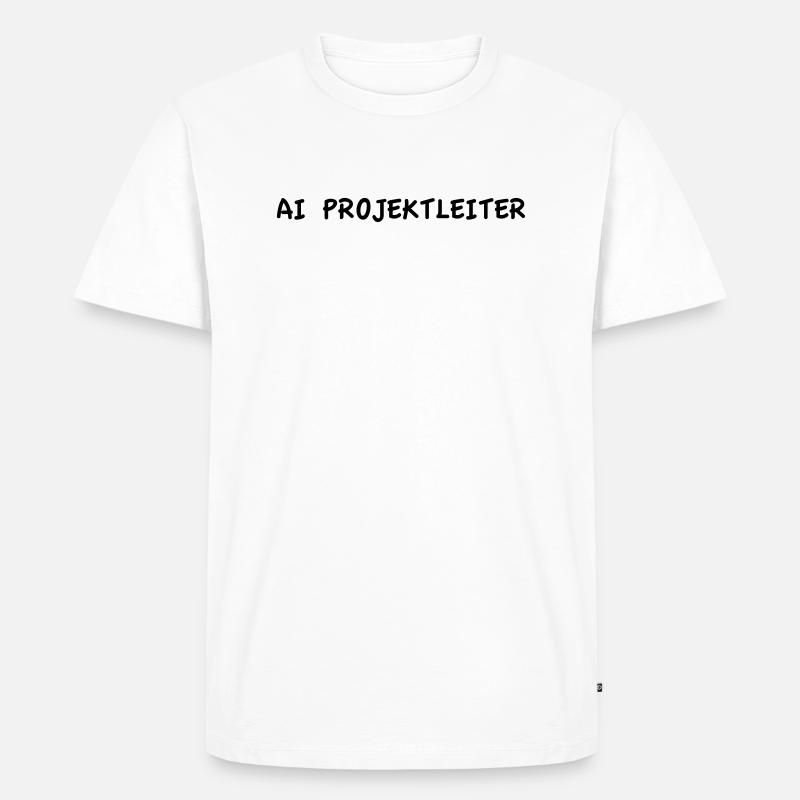 AI Projektleiter - Männer Premium Bio T-Shirt - Weiß