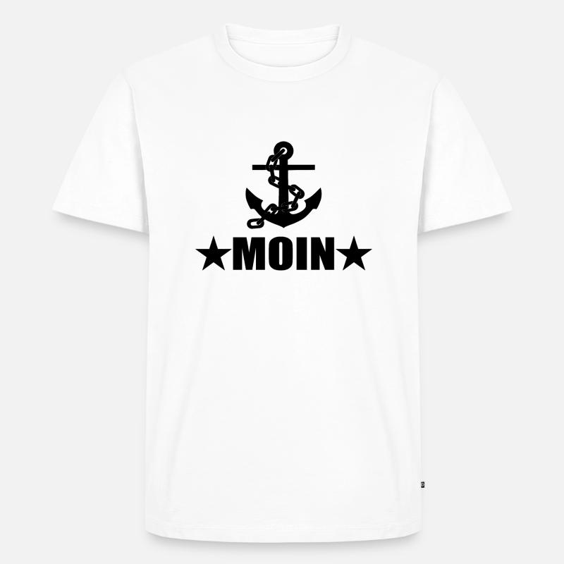 Moin - Männer Premium Bio T-Shirt - Weiß