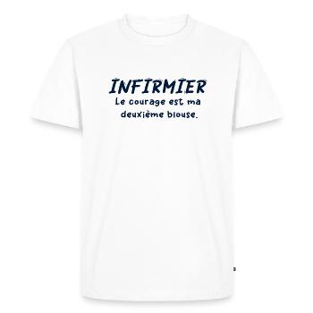 NURSE NURSE DOCTOR HUMOR DRÖLES P - Men's Premium Organic T-Shirt - white - Front - Nico (187cm)