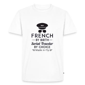 Made in Fly - Men's Premium Organic T-Shirt - white - Front - Nico (187cm)