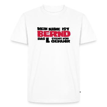 bernd - Men's Premium Organic T-Shirt - white - Front - Nico (187cm)