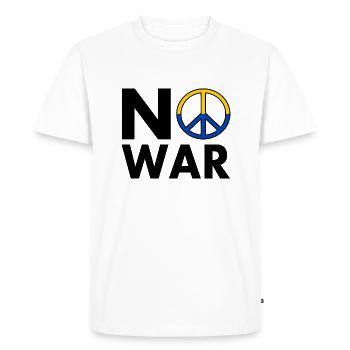 No war - T-shirt Premium bio Homme - blanc - Devant - Nico (187cm)
