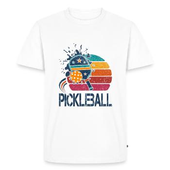 Pickleball - 2 - T-shirt Premium bio Homme - blanc - Devant - Nico (187cm)