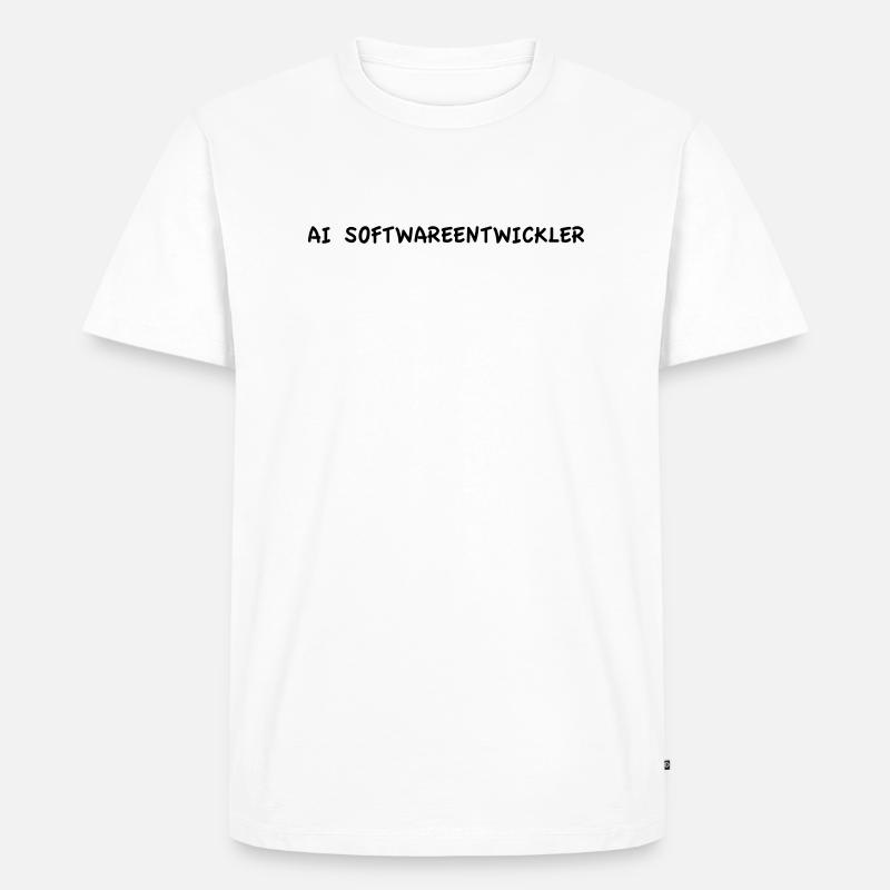 AI Software Developer - Men's Premium Organic T-Shirt - white