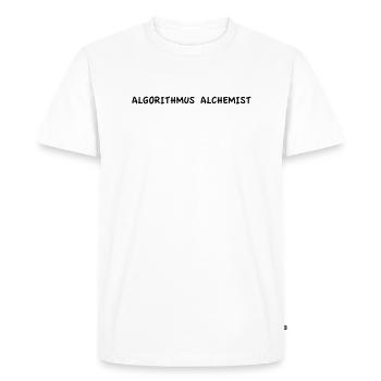 Alchimiste des algorithmes - T-shirt Premium bio Homme - blanc - Devant - Nico (187cm)