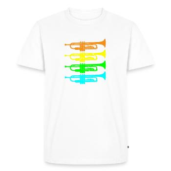 trompette - T-shirt Premium bio Homme - blanc - Devant - Nico (187cm)