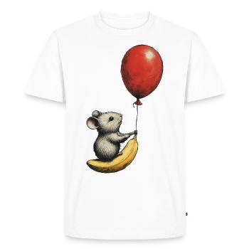 Banana Mouse - Men's Premium Organic T-Shirt - white - Front - Nico (187cm)
