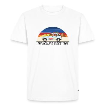 4L travel - T-shirt Premium bio Homme - blanc - Devant - Nico (187cm)
