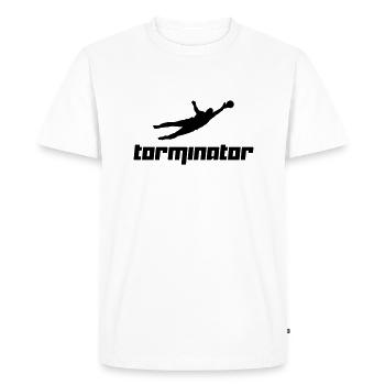 Torminator 2 (Vektor) - T-shirt Premium bio Homme - blanc - Devant - Nico (187cm)