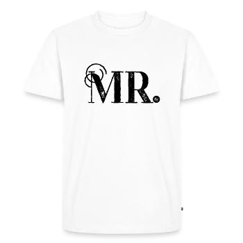 M. et Mme | Black Edition MR - T-shirt Premium bio Homme - blanc - Devant - Nico (187cm)