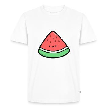 Pastèque - T-shirt Premium bio Homme - blanc - Devant - Nico (187cm)