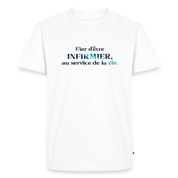 NURSE NURSE DOCTOR HUMOR DRÖLES B - Men's Premium Organic T-Shirt - white - Front - Nico (187cm)