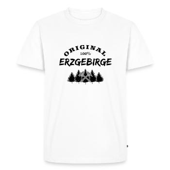 Ore Mountains - Men's Premium Organic T-Shirt - white - Front - Nico (187cm)