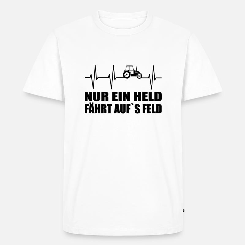 Traktor - Männer Premium Bio T-Shirt - Weiß