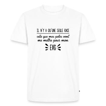 There is only one race - Men's Premium Organic T-Shirt - white - Front - Nico (187cm)