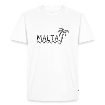 Malte - T-shirt Premium bio Homme - blanc - Devant - Nico (187cm)