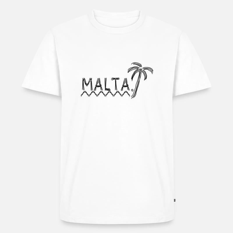 Malta - Männer Premium Bio T-Shirt - Weiß