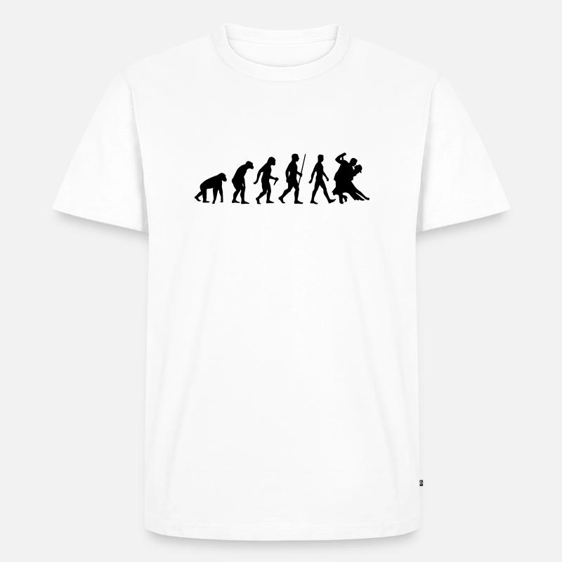 Evolution Tanzen - Männer Premium Bio T-Shirt - Weiß