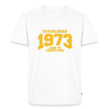 aged to perfection established 1973 (fr) - T-shirt Premium bio Homme - blanc - Devant - Nico (187cm)