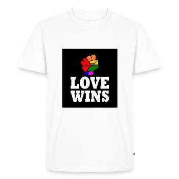 Love wins - T-shirt Premium bio Homme - blanc - Devant - Nico (187cm)