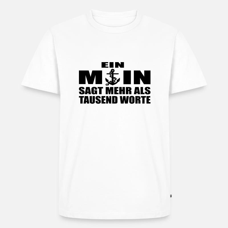 Moin - Männer Premium Bio T-Shirt - Weiß