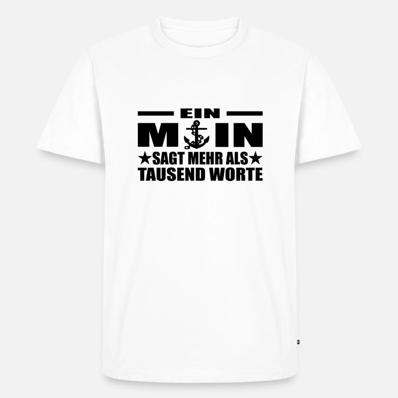 Moin - Männer Premium Bio T-Shirt - Weiß