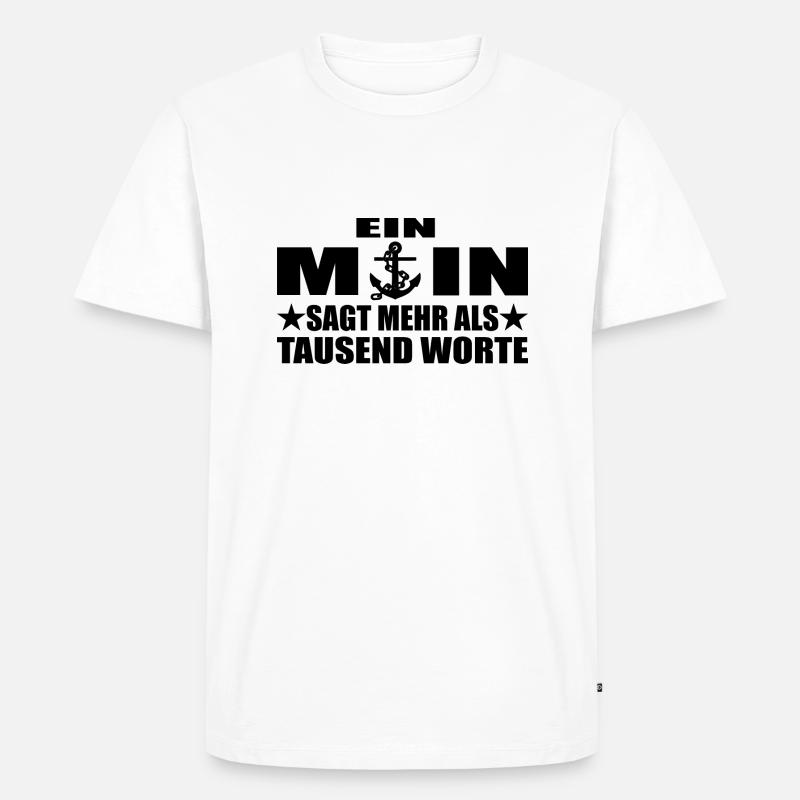 Moin - Männer Premium Bio T-Shirt - Weiß