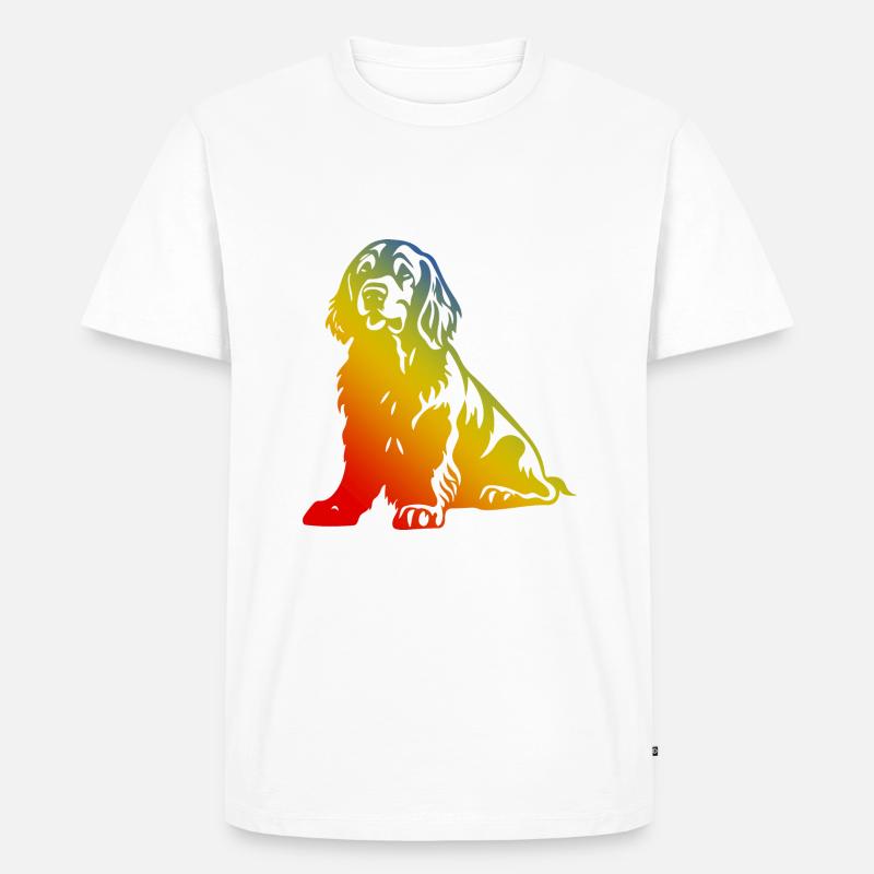 Cocker Spaniel Hund Bunt - Männer Premium Bio T-Shirt - Weiß