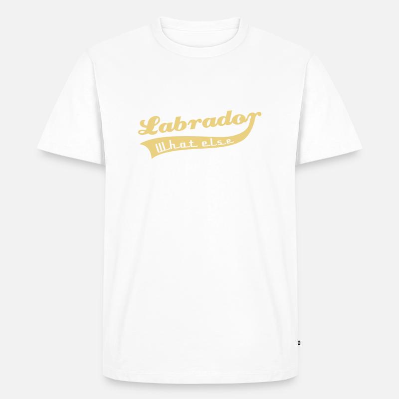 Labrador - Männer Premium Bio T-Shirt - Weiß