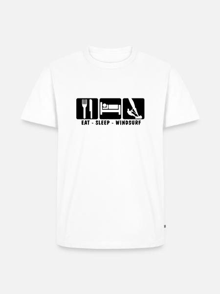 EAT SLEEP WINDSURF 3 - Men's Premium Organic T-Shirt - white