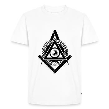 ALL SEEING EYE - Men's Premium Organic T-Shirt - white - Front - Nico (187cm)