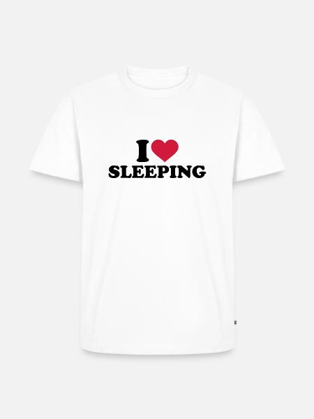 I love sleeping - Men's Premium Organic T-Shirt - white
