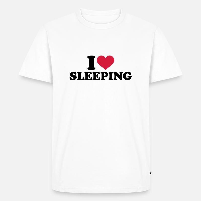 Schlafen - Männer Premium Bio T-Shirt - Weiß