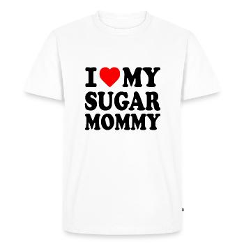 I love my Sugar mommy - T-shirt Premium bio Homme - blanc - Devant - Nico (187cm)