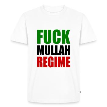 Fuck mullah regime iran - T-shirt Premium bio Homme - blanc - Devant - Nico (187cm)