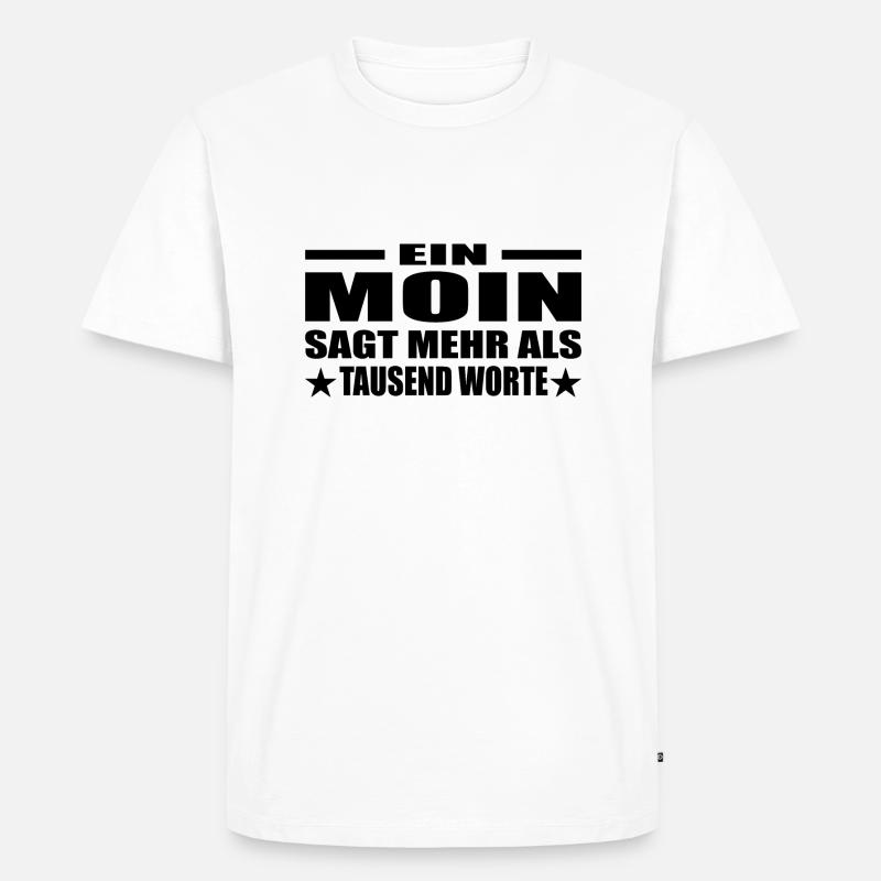 Moin - Männer Premium Bio T-Shirt - Weiß