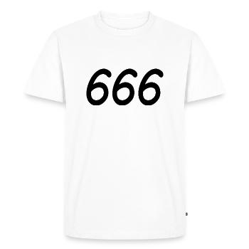 666 - T-shirt Premium bio Homme - blanc - Devant - Nico (187cm)
