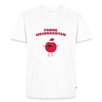 Drôle de Noël - Joyeux Noël - T-shirt Premium bio Homme - blanc - Devant - Nico (187cm)