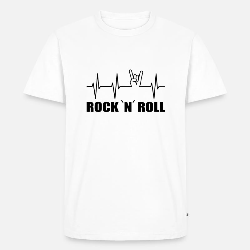 Rock - Männer Premium Bio T-Shirt - Weiß