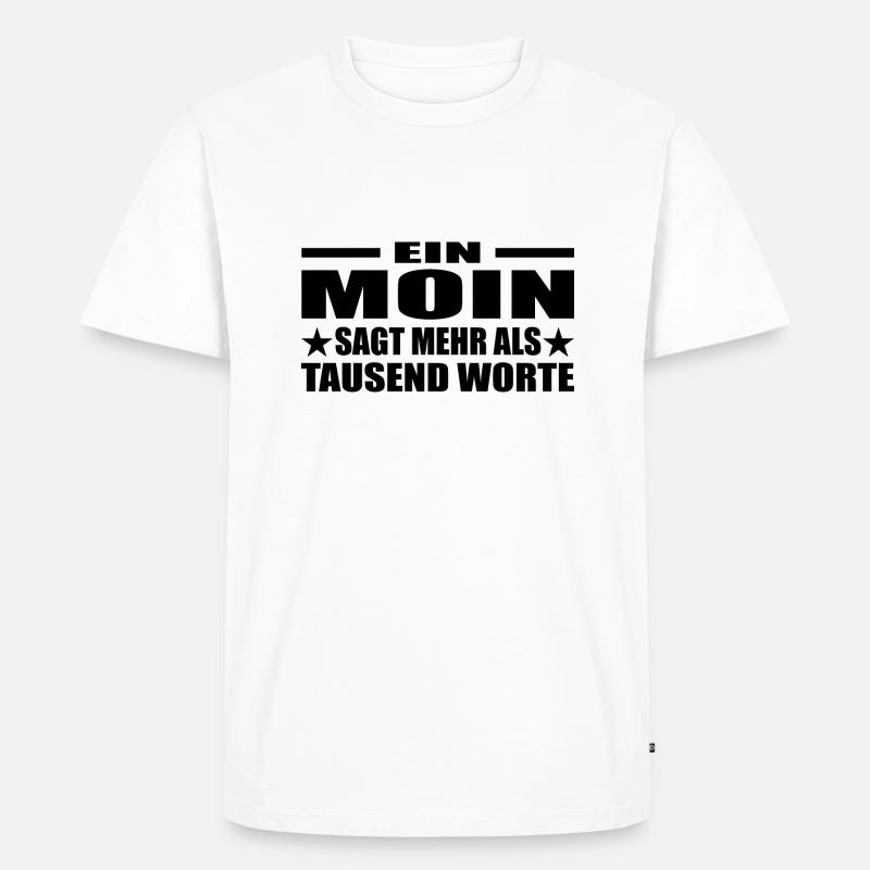Moin - Männer Premium Bio T-Shirt - Weiß
