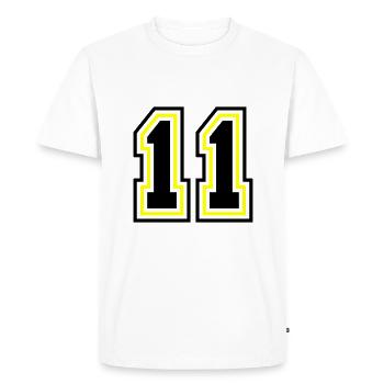 11 symbole de nombre - T-shirt Premium bio Homme - blanc - Devant - Nico (187cm)