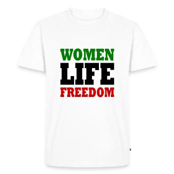 Women life freedom iran - Men's Premium Organic T-Shirt - white - Front - Nico (187cm)