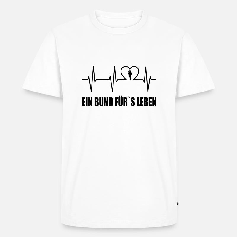Papa - Männer Premium Bio T-Shirt - Weiß